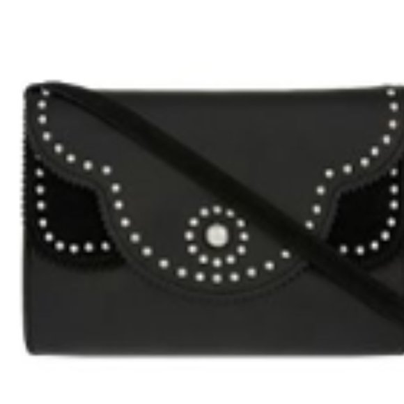 Sandro Adel Black Crossbody Leather and Suede - Picture 1 of 8